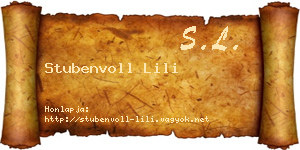 Stubenvoll Lili névjegykártya