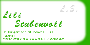 lili stubenvoll business card